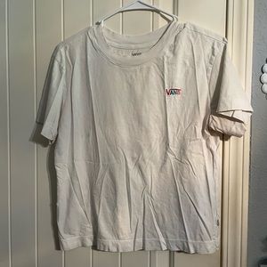 Medium Vans embroidered white crop short sleeve t shirt